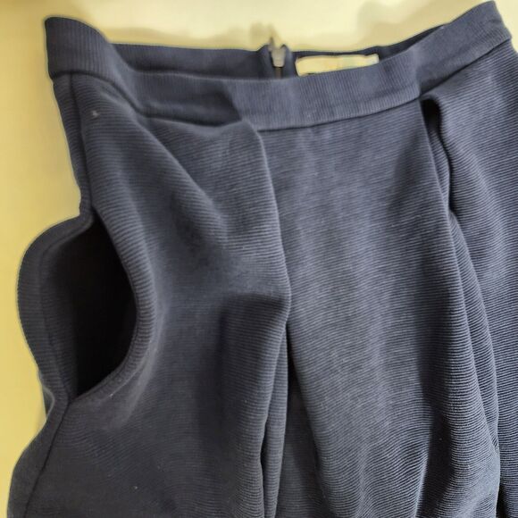 Boden Womens Skirt Size 6 Blue Knee Length A Line Pleated Ribbed Pockets Zipper - Picture 5 of 8